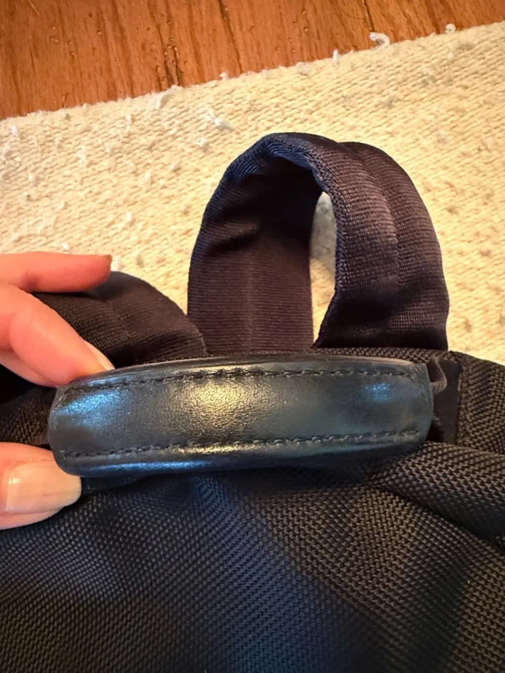 Michael Kors Black Nylon Backpack with Front Zip Pocket - Picture 5 of 7